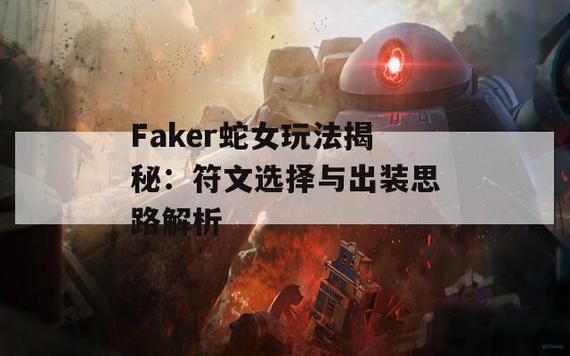 Faker蛇女玩法揭秘：符文选择与出装思路解析