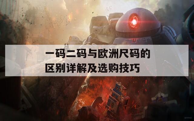 一码二码与欧洲尺码的区别详解及选购技巧