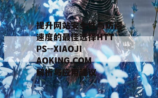 提升网站安全性与访问速度的最佳选择HTTPS--XIAOJIAOKING.COM解析与应用建议