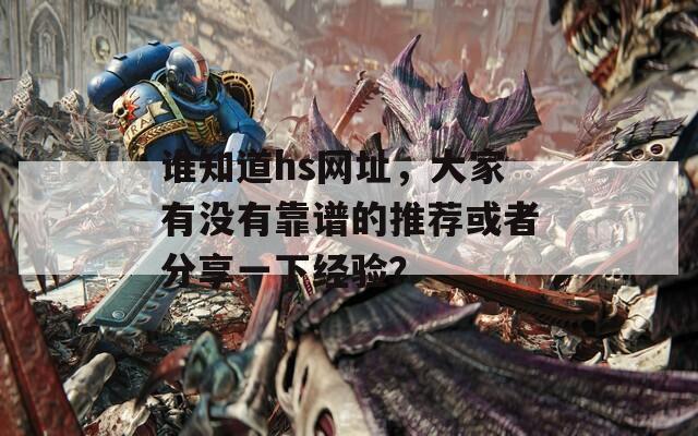 谁知道hs网址，大家有没有靠谱的推荐或者分享一下经验？