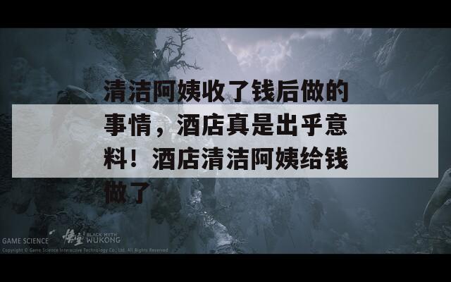清洁阿姨收了钱后做的事情，酒店真是出乎意料！酒店清洁阿姨给钱做了