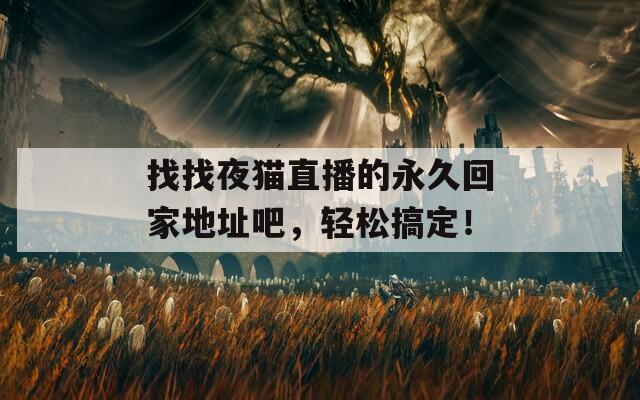 找找夜猫直播的永久回家地址吧，轻松搞定！
