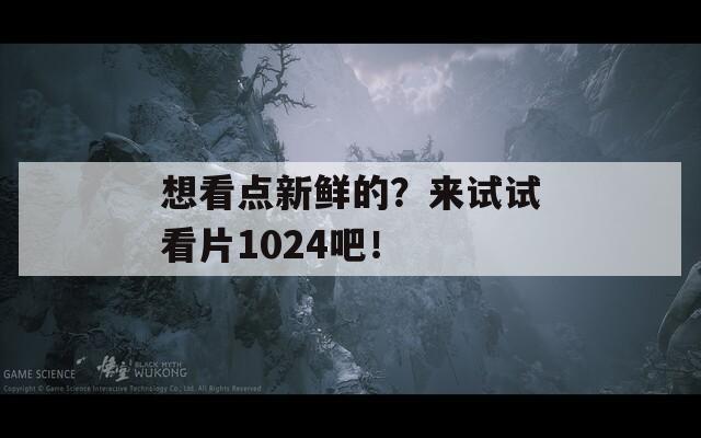 想看点新鲜的？来试试看片1024吧！