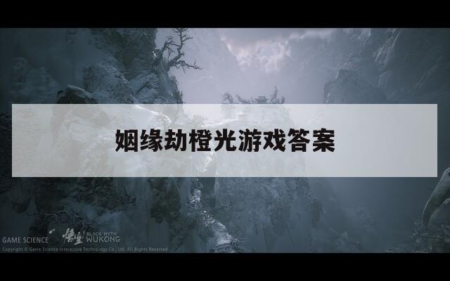 姻缘劫橙光游戏答案