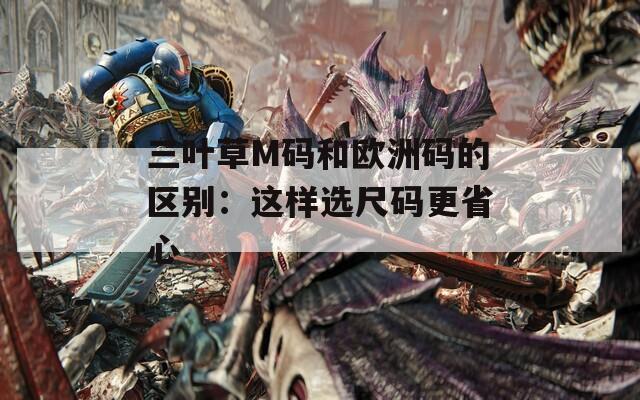 三叶草M码和欧洲码的区别：这样选尺码更省心