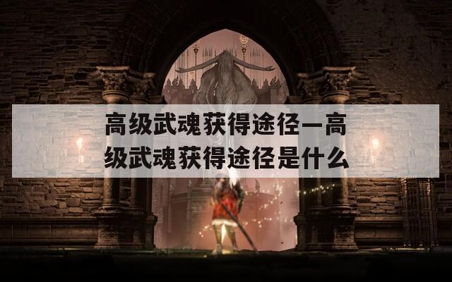 高级武魂获得途径—高级武魂获得途径是什么