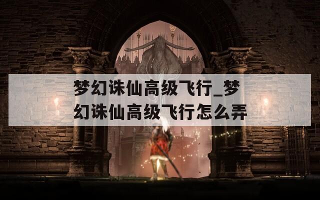 梦幻诛仙高级飞行_梦幻诛仙高级飞行怎么弄