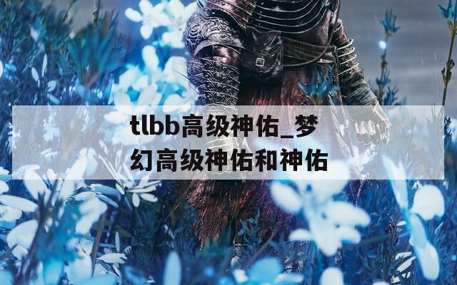 tlbb高级神佑_梦幻高级神佑和神佑