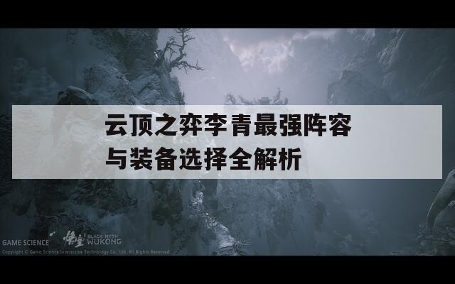 云顶之弈李青最强阵容与装备选择全解析