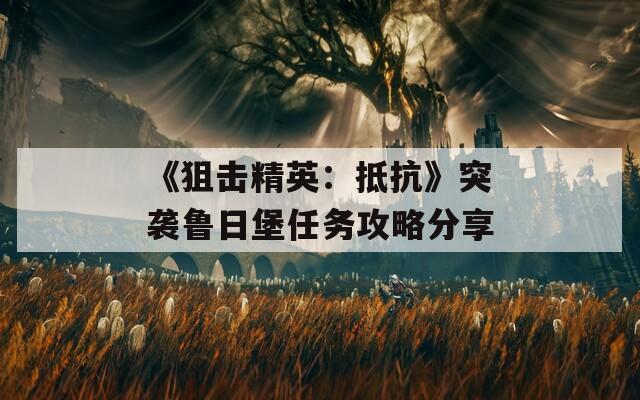 《狙击精英：抵抗》突袭鲁日堡任务攻略分享