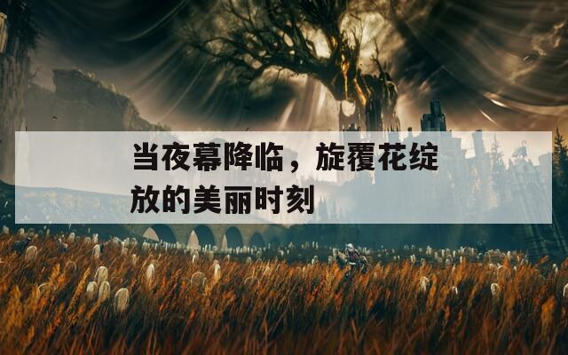 当夜幕降临，旋覆花绽放的美丽时刻