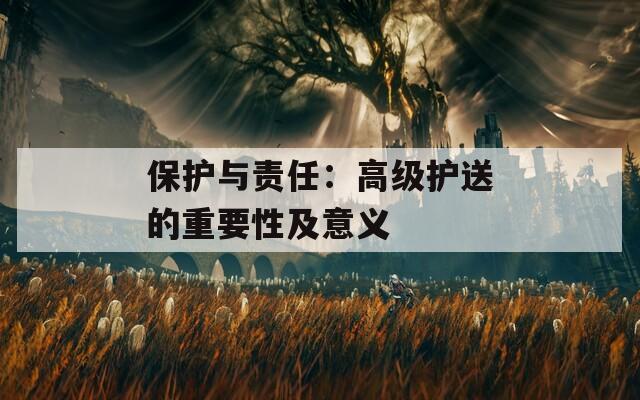 保护与责任：高级护送的重要性及意义